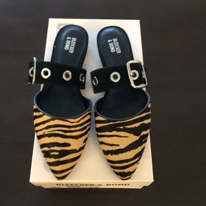 Animal print mules